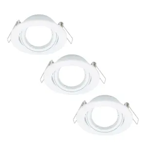 Arlec Pack 3 Adjustable Downlights White Finish