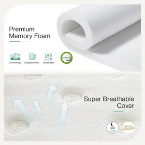 Cooling 23cm Memory Foam Pocket Sprung Mattress Kingsize (5')