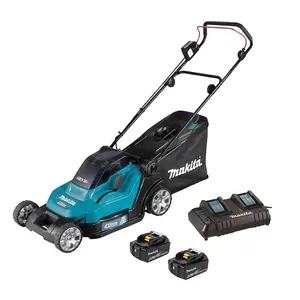 Makita DLM432 Twin 18v / 36v LXT Cordless 43cm Lawn Mower Soft Start 2 x 5AH