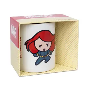 Marvel Kawaii Black Widow Mug White/Red/Grey (One Size)