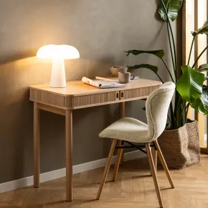 Langley Office Desk with 1 Sliding Door in Oak