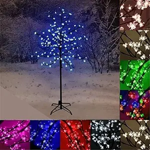 LED Cherry Blossom Tree Christmas Lights Multi-Function Indoor/Outdoor (150cm/5ft 150LED, Blue)