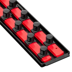 Ernst 8458 3/4" Socket Boss Storage Organiser Rail 2-Rail Twist Lock 18" Red