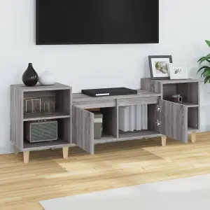 Berkfield TV Cabinet Grey Sonoma 160x35x55 cm Engineered Wood