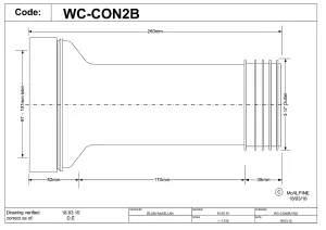 McAlpine WC-CON2B Straight Adjustable Length Rigid WC Connector