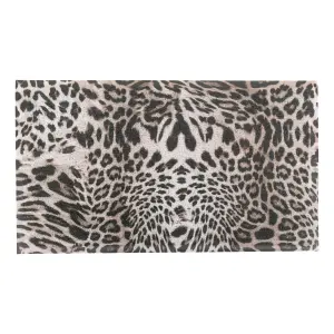 Grey Leopard Print Doormat (70 x 40cm)