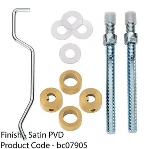 19mm Back to Back Door Handle Fixing Pack - Join 2 Pull Handles - Satin Brass