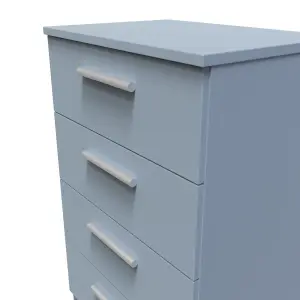 Trent 4 Drawer Midi Chest in Denim (Ready Assembled)