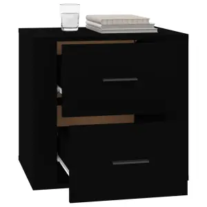 Berkfield Bedside Cabinet Black 50x39x47 cm