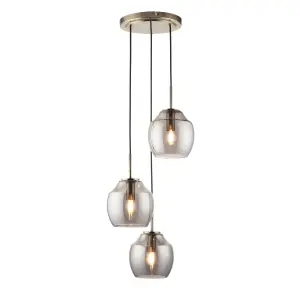 Harbour Studio Vara 3 Lamp Pendant ceiling light, (Dia)320mm