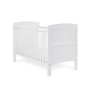 Grace Cot Bed with Foam Mattress White