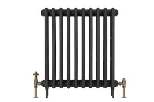 Arroll UK18 Antique brass Angled Thermostatic Radiator valve