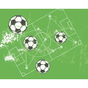 Origin Murals Football Grunge Texture Green Paste the Wall Mural 350cm wide x 280m high