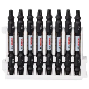 Bosch Professional Impact Double Ended Bit Pack 65mm, 8xT20 Pick & Clic