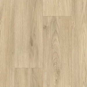 Beige Modern Wood Effect Anti-Slip Vinyl Flooring for Home, Shops, Offices, 2.0mm Thick Vinyl Sheet-4m(13'1") X 4m(13'1")-16m²