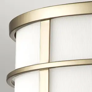 Luminosa Fusion 3 Light Cylindrical Ceiling Light, Painted Natural Brass