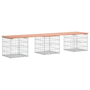 Berkfield Garden Bench Gabion Design 203x44x42 cm Solid Wood Douglas