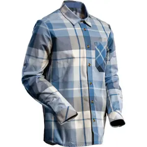 Mascot Customized Checked Flannel Shirt (Dark Navy Checked)  (X Large)