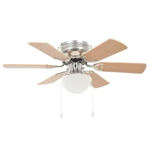 Syliva 82cm Ceiling Fan with Light Kit Light Brown