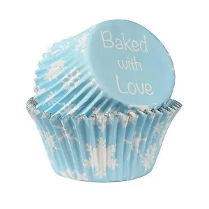 Culpitt Baked With Love Foil Muffin and Cupcake Cases (Pack of 25) Blue (One Size)