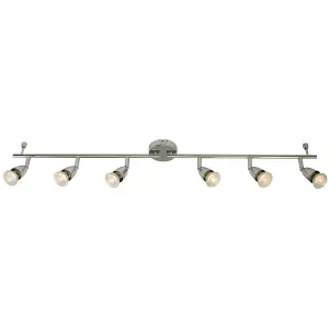 Adjustable Ceiling Spotlight Chrome Plate 6 Light Bar Downlight Modern Lamp