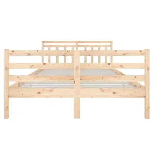 Berkfield Bed Frame Solid Wood 140x200 cm 4FT6 Double