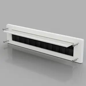 White Internal PVC Letterbox Draught Excluder Seal With Brush & Flap Stormguard