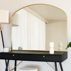 Jobu home - Yoko - Gold Metal Gentle Arch Mirror - 95cm x 120cm