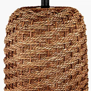 Brown Woven Seagrass Table Lamp