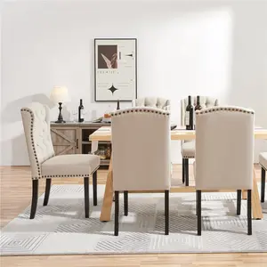 Upholstered Dining Chair (Set of 2) Beige