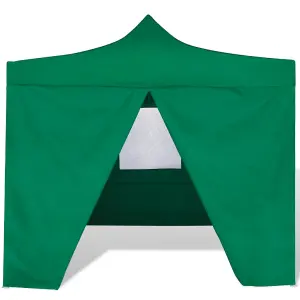 Berkfield Foldable Tent 3x3 m with 4 Walls Green