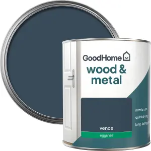 GoodHome Vence Eggshell Metal & wood paint, 750ml