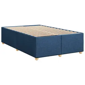 Berkfield Box Spring Bed with Mattress Blue 120x200 cm Fabric