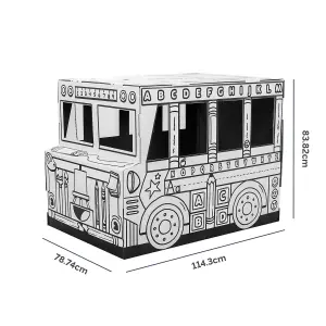 BANKERS BOX At Play Cardboard House Colour Your Own Childrens Playbus