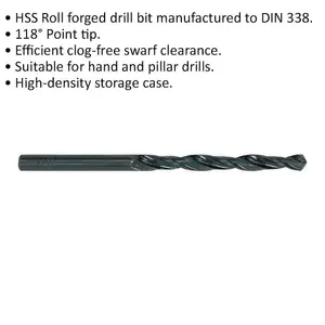 Premium 10 Pack 3.5mm HSS Drill Bits for Hand and Pillar Drills