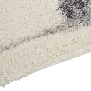 Shaggy Area Rug 160 x 230 cm White and Grey SEVAN