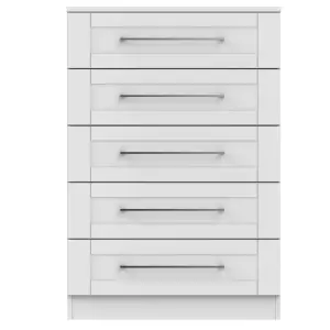 Ripon 5 Drawer Chest in Grey Ash (Ready Assembled)