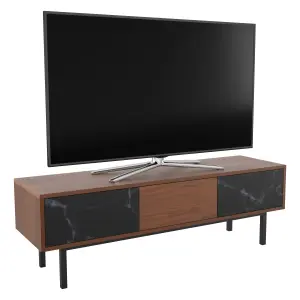 AVF Skyline 1.4m Walnut and Black Marble effect TV Stand