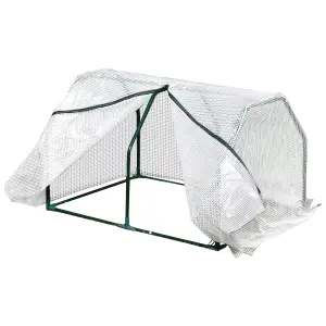 Outsunny Mini Greenhouse Grow House PVC Cover Steel Frame White 99 x 71 x 60cm