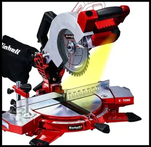 Einhell Cordless 18v Mitre Saw 210mm Power X-Change TE-MS 18/210 1 x 4ah Battery