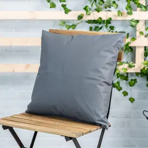 Veeva Indoor Outdoor Cushion Set of 2 Slate Grey Water Resistant Cushions