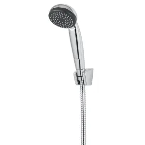 GoodHome Blyth Chrome effect Wall-mounted Single-spray pattern Shower head kit