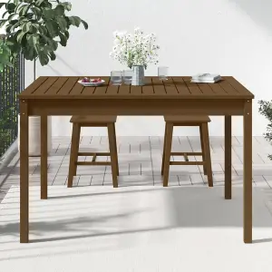 Berkfield Garden Table Honey Brown 121x82.5x76 cm Solid Wood Pine