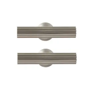 GoodHome Sumac Nickel effect Silver Kitchen cabinets Bar Handle (L)6cm (D)33mm, Pack of 2