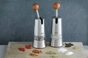 Kuhn Rikon Epicurean Stainless Steel Ratchet Grinder for Salt, Pepper and Spices