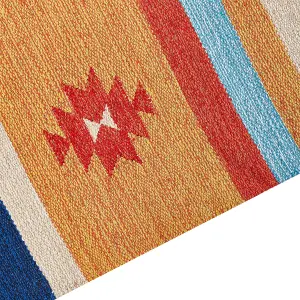 Cotton Kilim Area Rug 200 x 300 cm Multicolour TARONIK