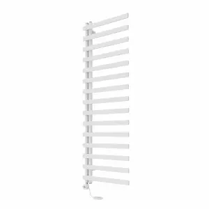 Right Radiators Prefilled Thermostatic Electric Heated Towel Rail Designer Rads Ladder Warmer - 1600x600mm White