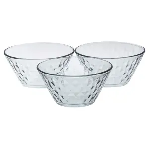 Queensway Home & Dining 12cm Diameter 12pcs Glass Dessert Ice Cream Bowls Snacks Nuts Nibbles Stacking Serving Dishes