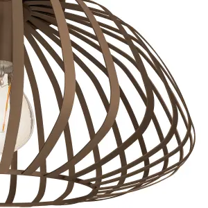 EGLO Espinal Brown Steel Contemporary Ceiling Light