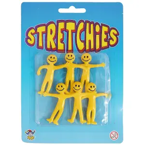 Henbrandt Stretchies Man Party Favours (Pack of 6) Yellow (One Size)